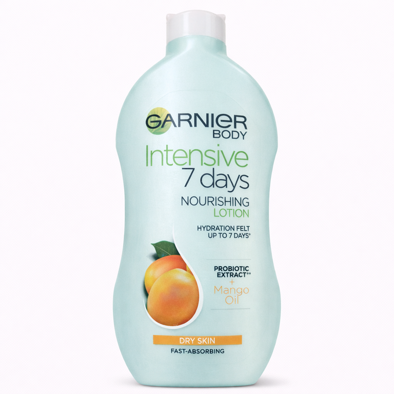 Garnier Body Intensive 7 Days Mango Probiotic Extract Nourishing Lotion for Dry Skin 400 ml