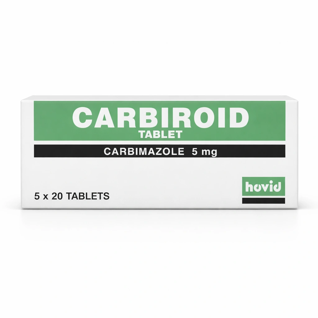 Carbiroid Carbimazole 5 mg Tablets x 100 Tablets