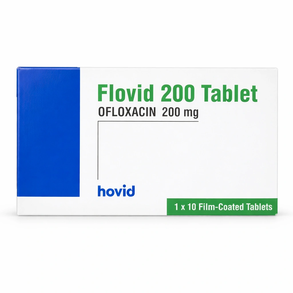 Flovid Ofloxacin 200 mg Film-Coated Tablets x 10 Tablets