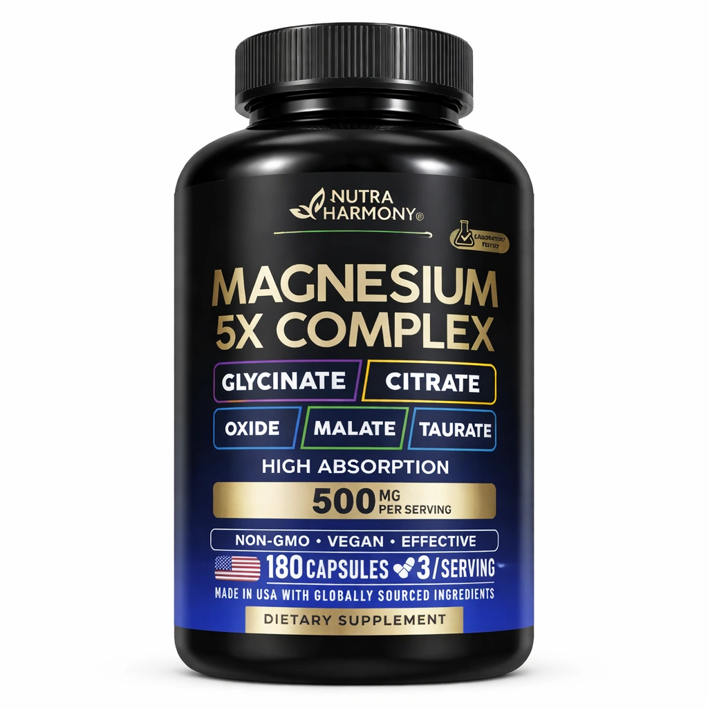 Nutra Harmony Magnesium 5X Complex 500 mg x 180 Capsules