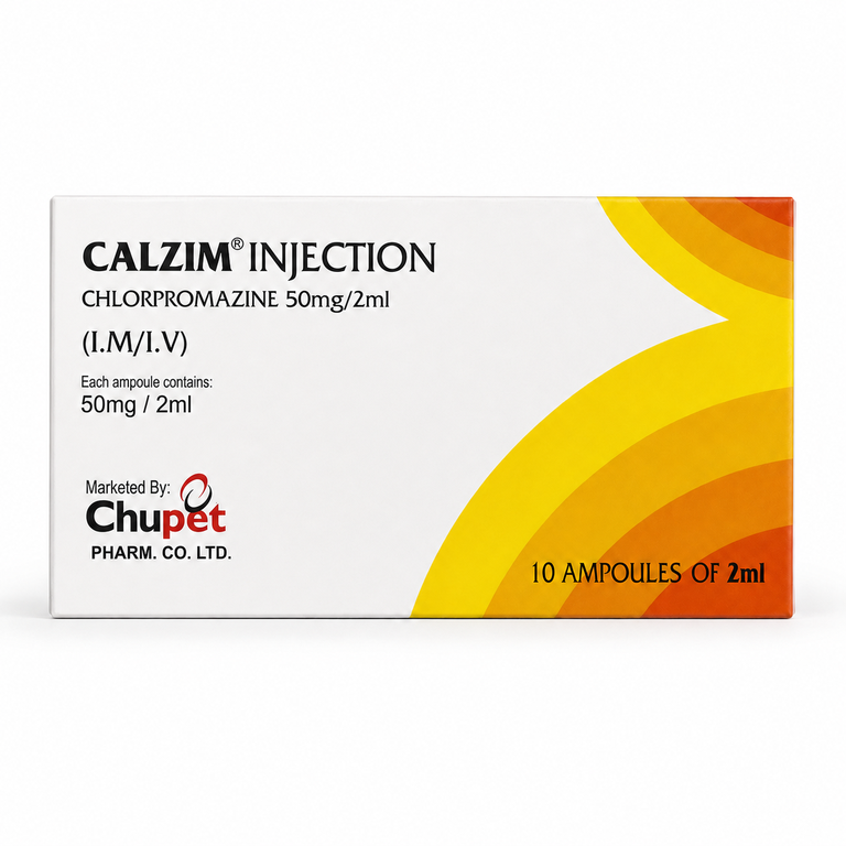 Calzim Chlorpromazine Injection 50 mg/2 ml x 10 ampoules x 2 ml